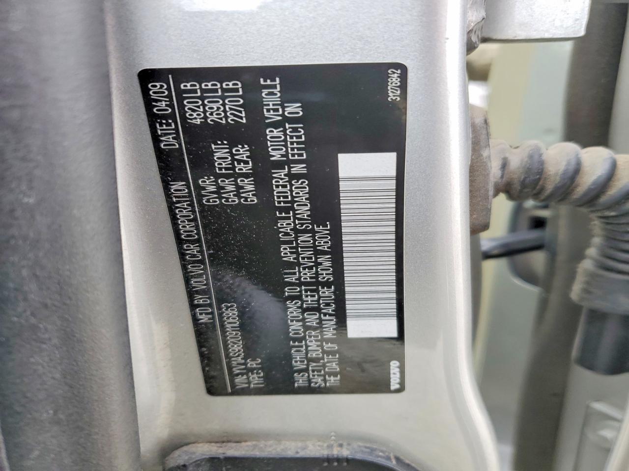 2009 VOLVO S80 3.2 photo 12