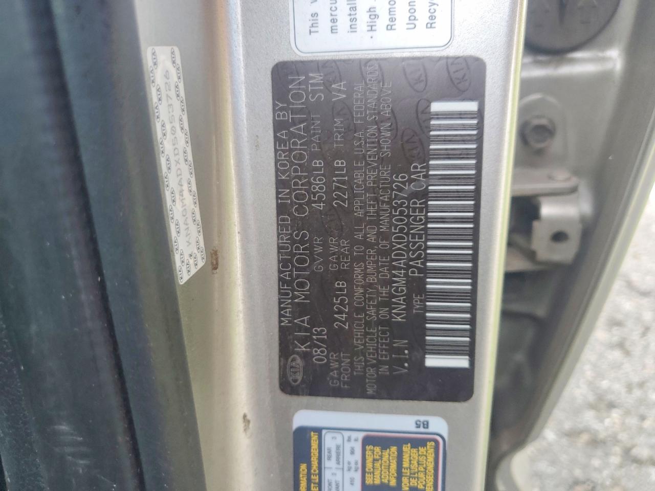 2013 KIA OPTIMA HYBRID photo 12