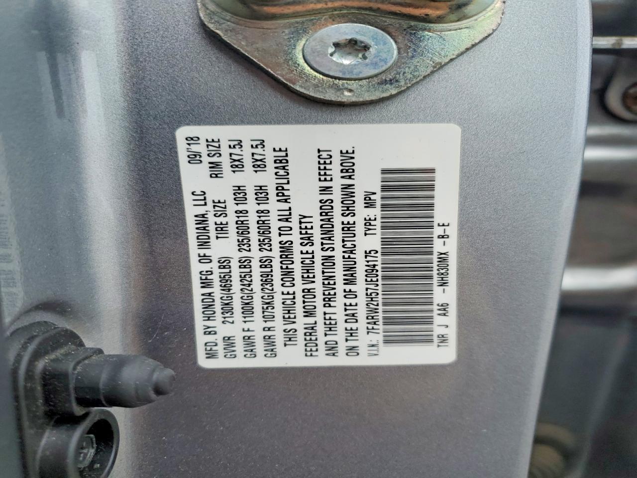 2018 HONDA CR-V EX photo 25