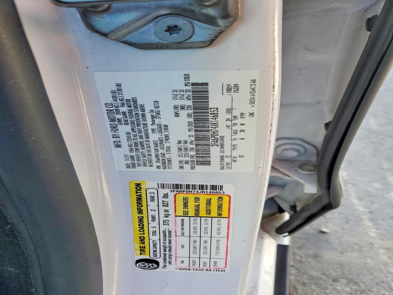2018 FORD FUSION SE photo 23