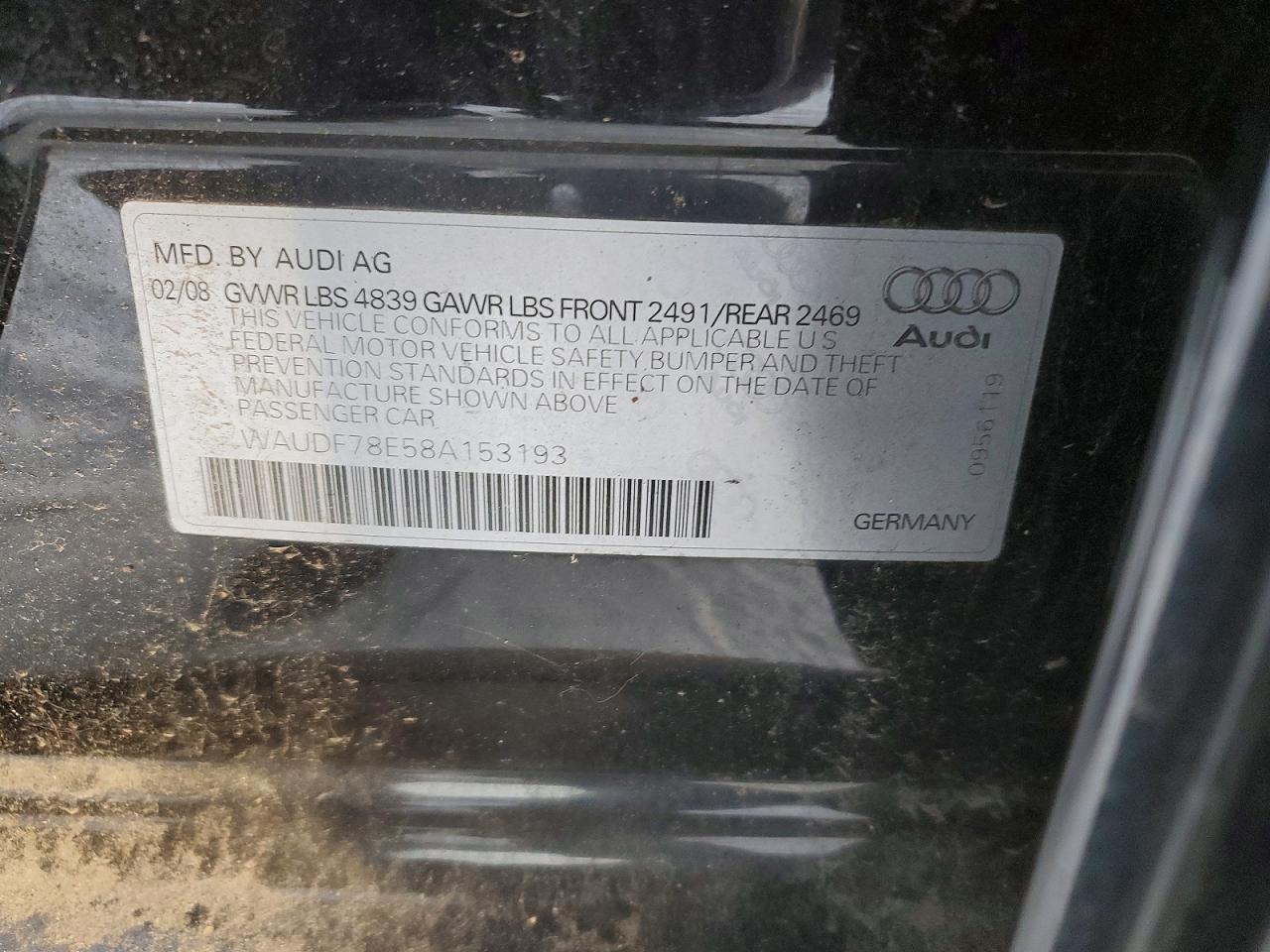 2008 AUDI A4 2.0T QUATTRO photo 12