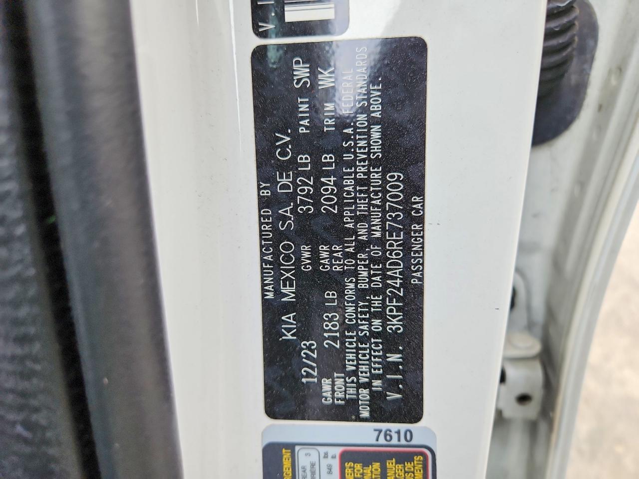 2024 KIA FORTE LX photo 12