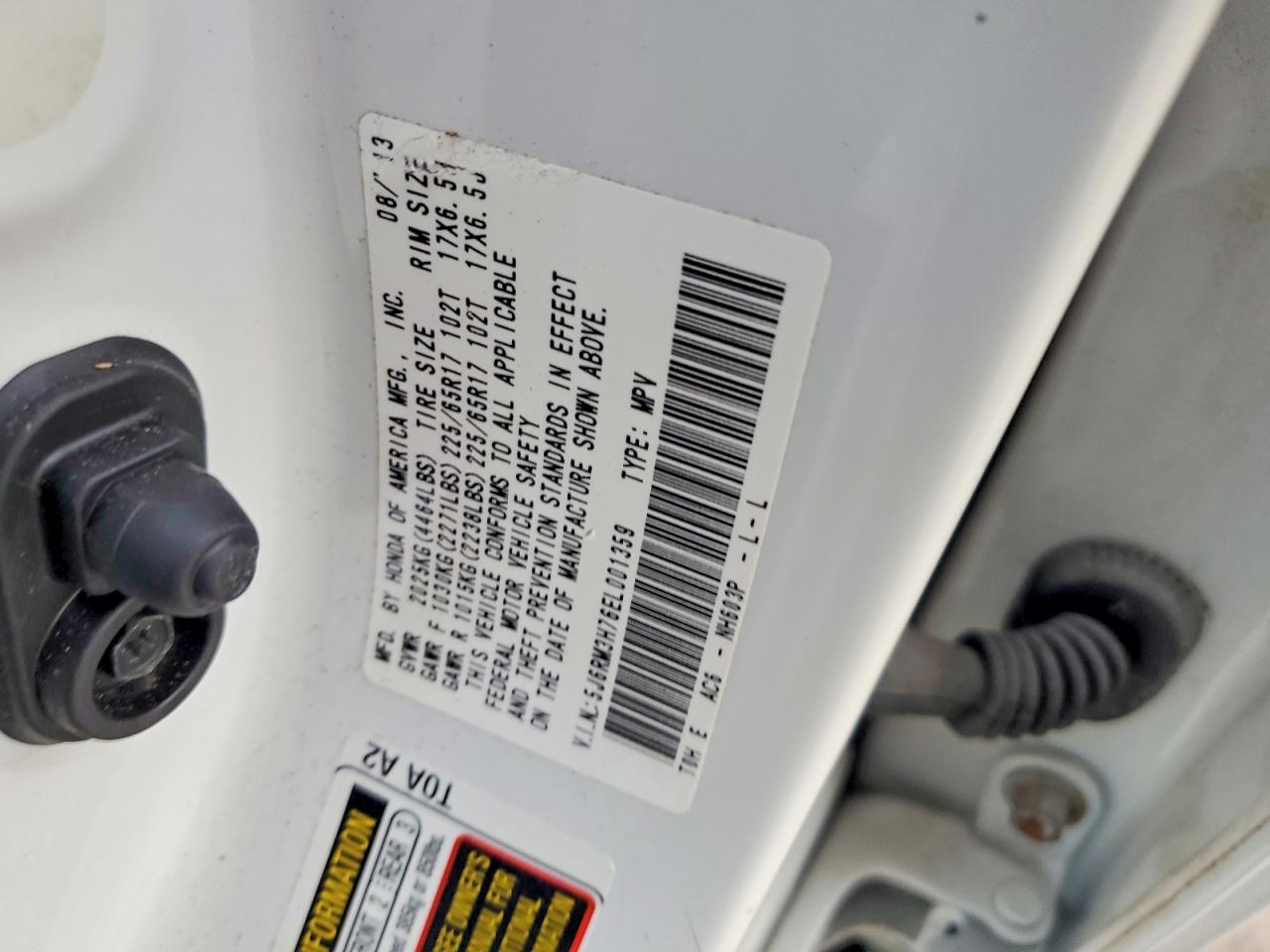 2014 HONDA CR-V EXL photo 13
