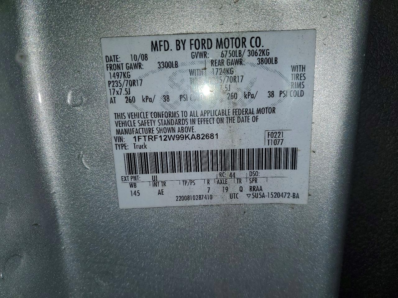 2009 FORD F150 photo 13