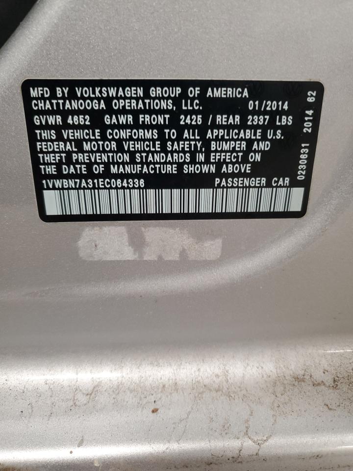 2014 VOLKSWAGEN PASSAT SE photo 12