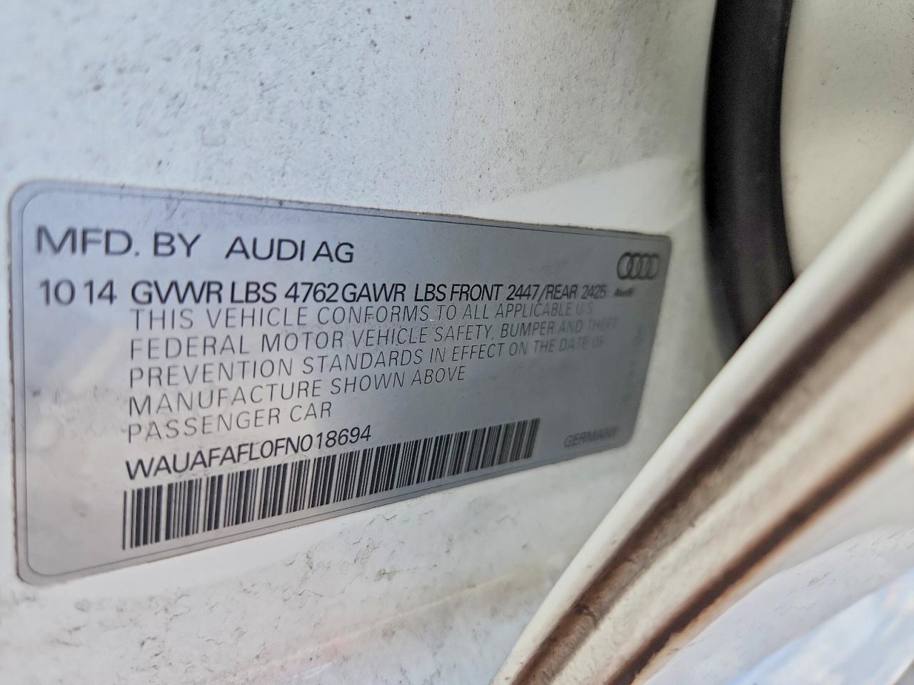 2015 AUDI A4 photo 12