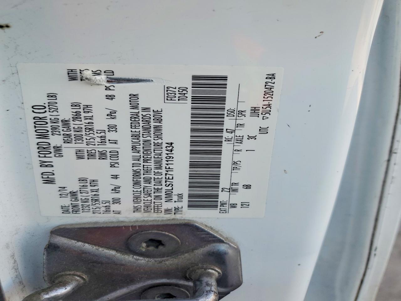 2015 FORD TRANSIT CONNECT XL photo 40
