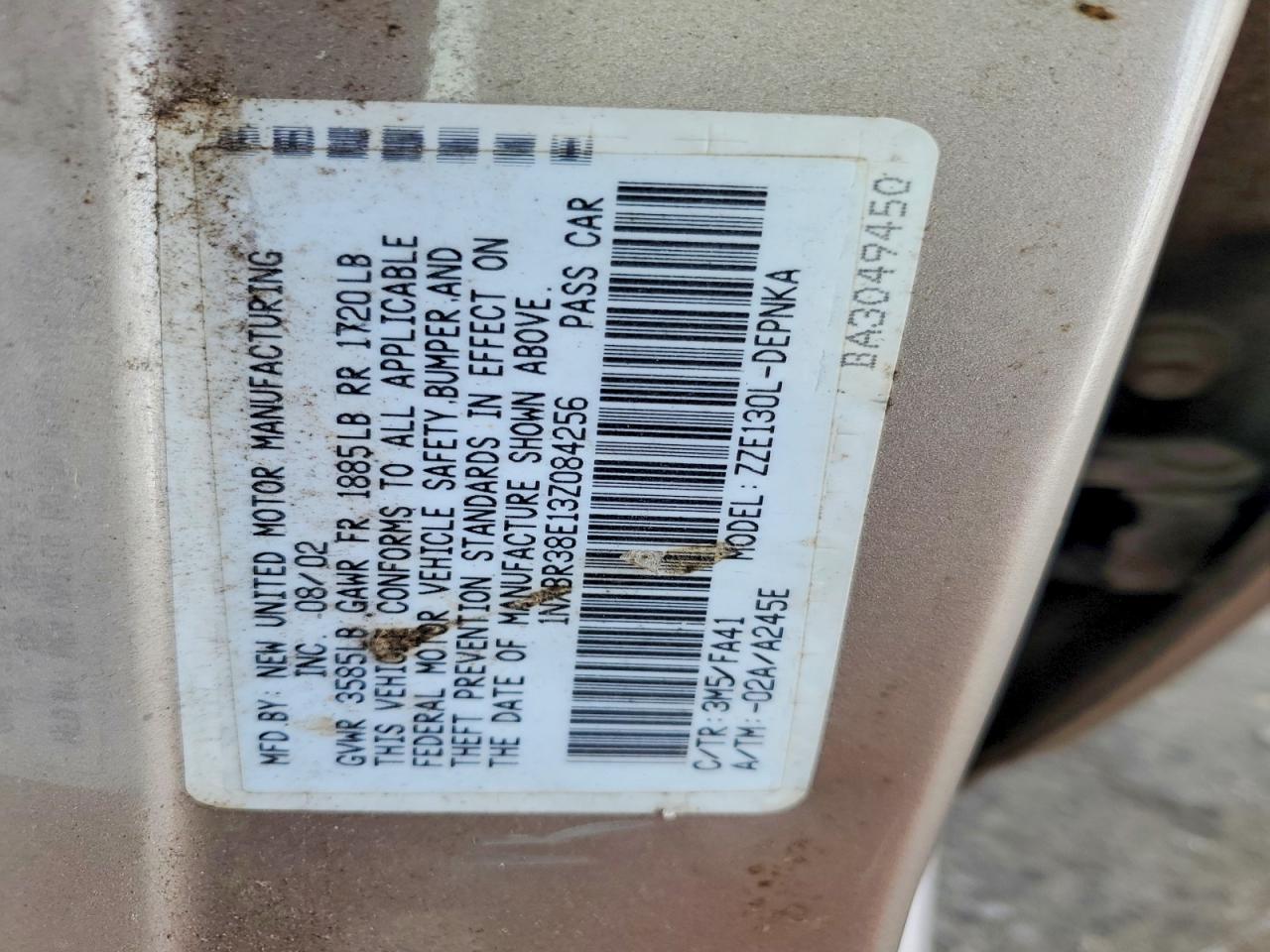 2003 TOYOTA COROLLA CE photo 12