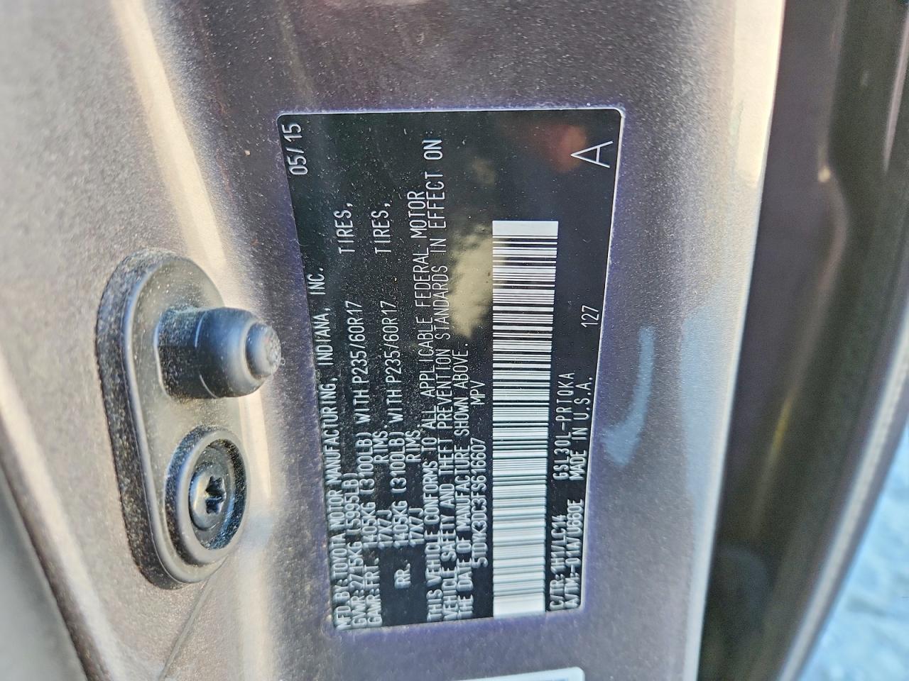 2015 TOYOTA SIENNA XLE photo 27