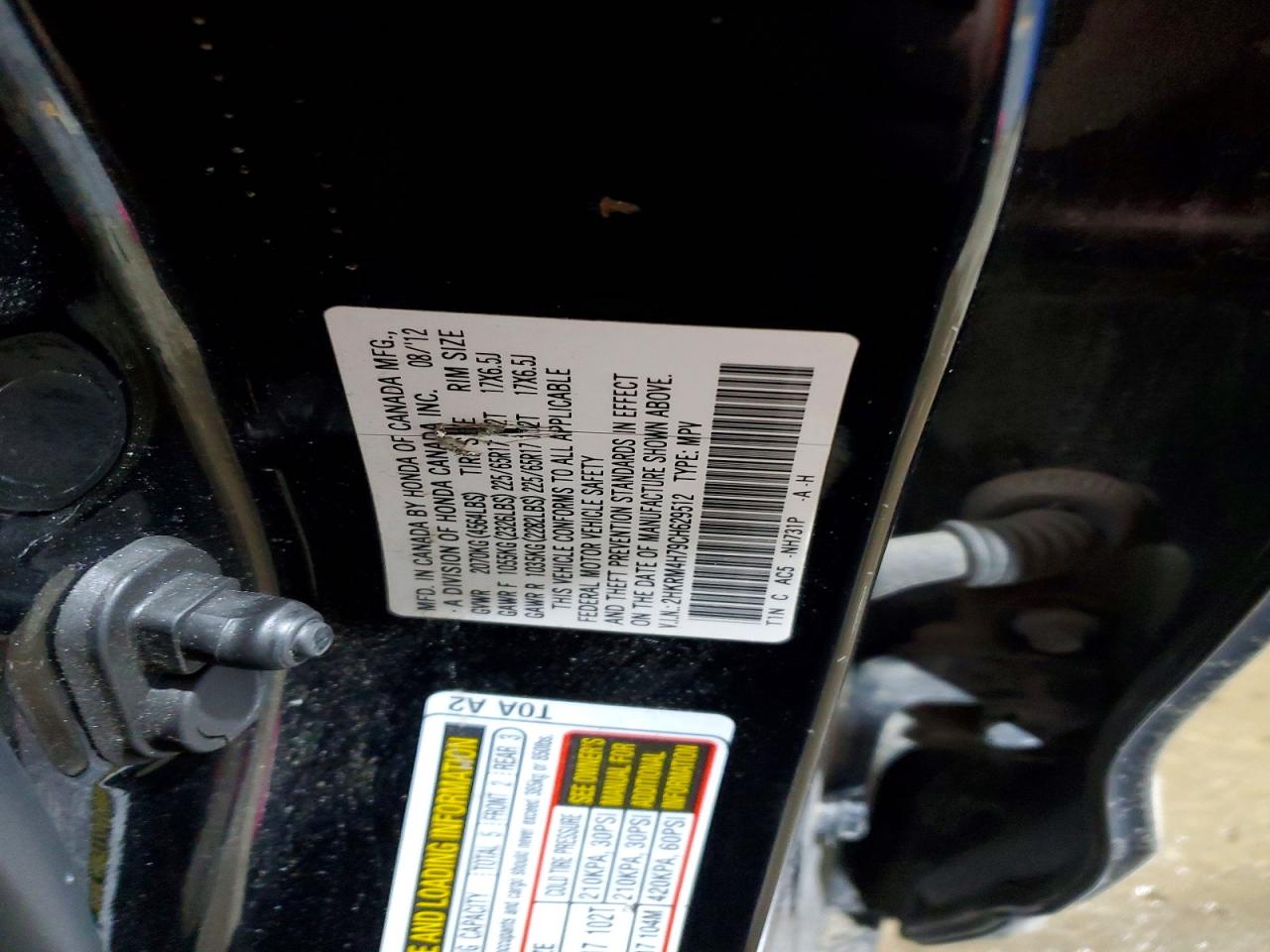 2012 HONDA CR-V EXL photo 13