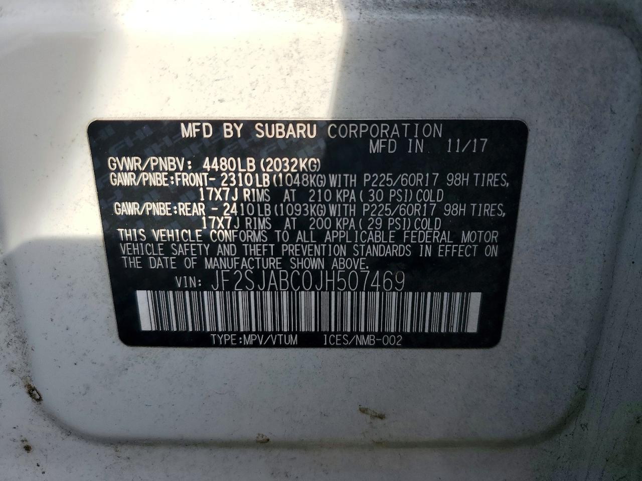 2018 SUBARU FORESTER 2.5I photo 13