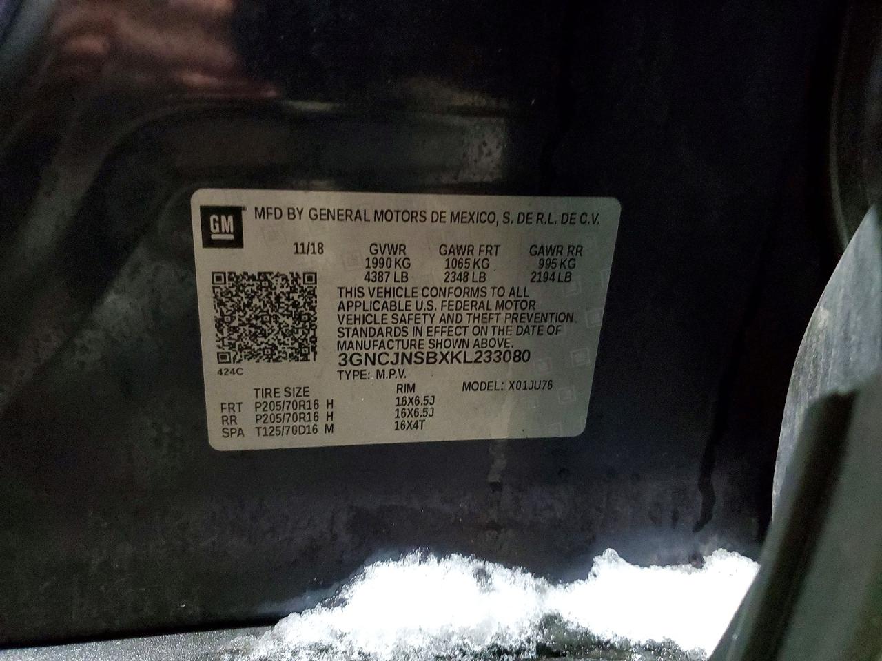 2019 CHEVROLET TRAX LS photo 13