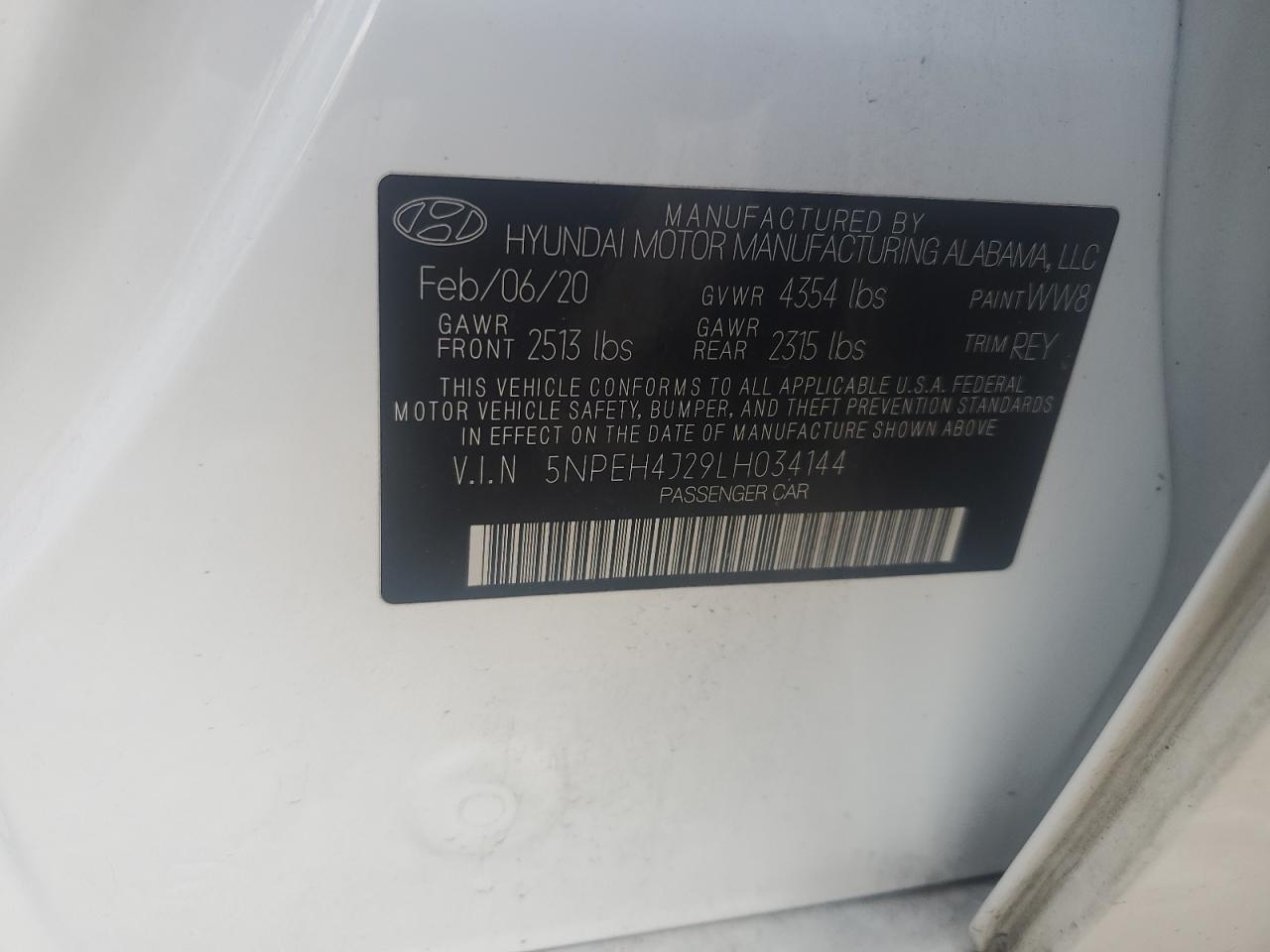 2020 HYUNDAI SONATA LIMITED photo 12