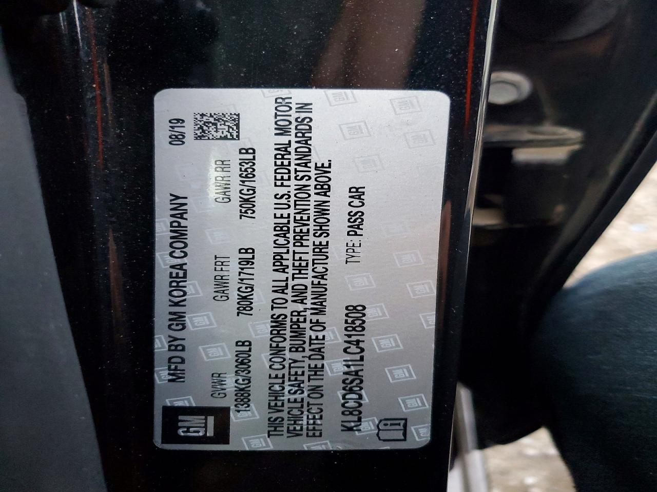 2020 CHEVROLET SPARK 1LT photo 12