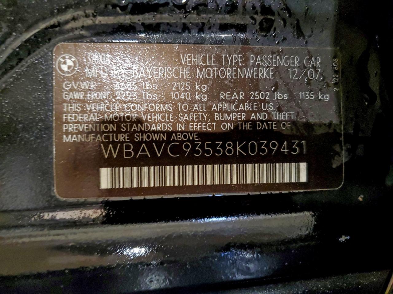 2008 BMW 328 XI photo 12