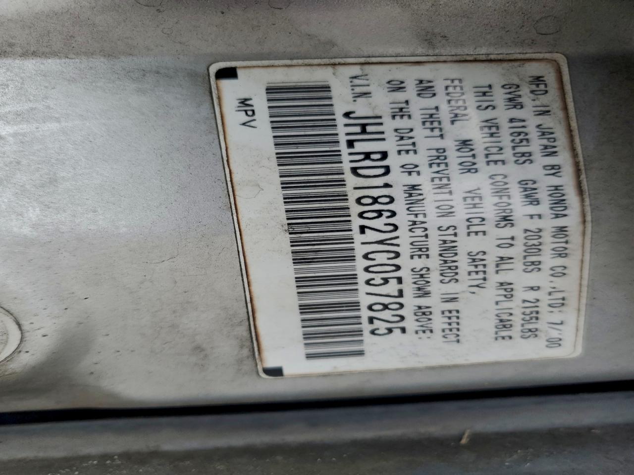 2000 HONDA CR-V EX photo 14