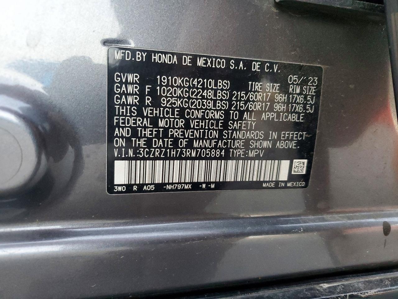 2024 HONDA HR-V EXL photo 13
