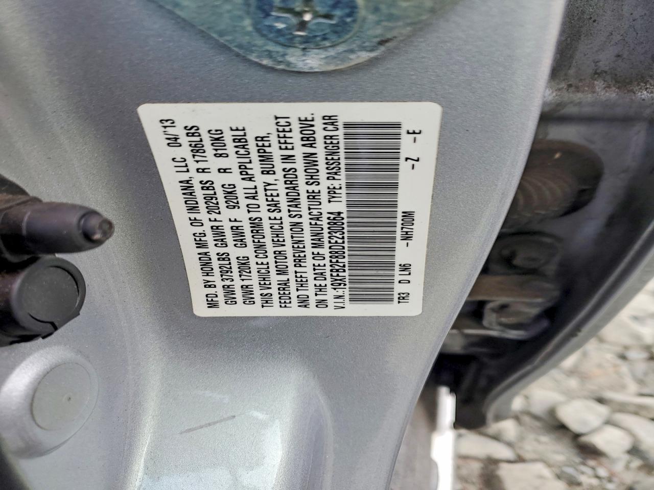 2013 HONDA CIVIC EX photo 12