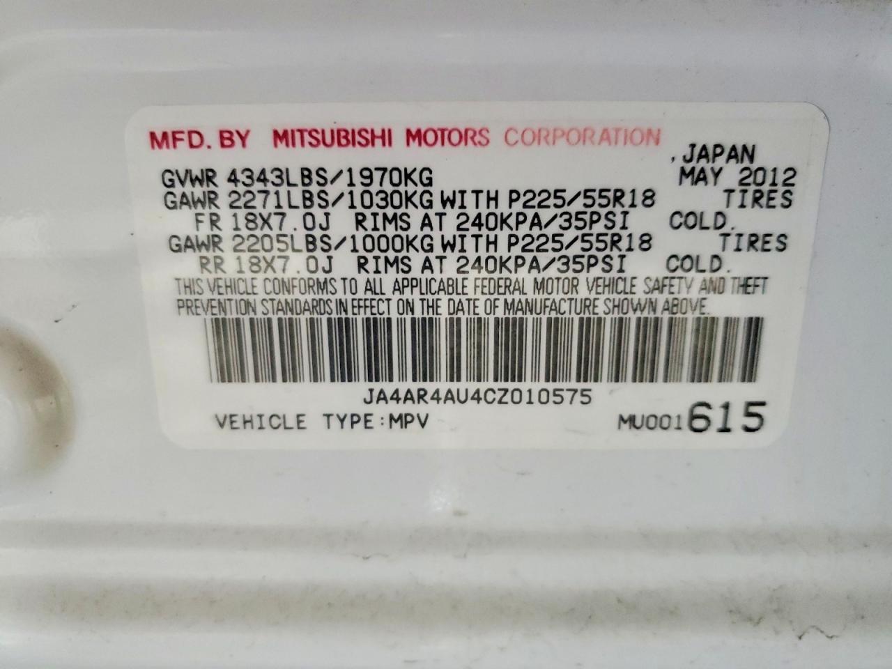 2012 MITSUBISHI OUTLANDER SPORT SE photo 13