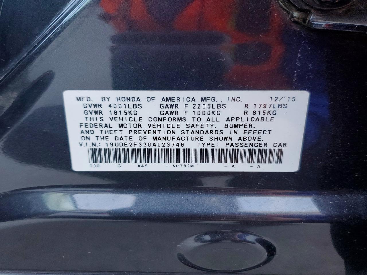 2016 ACURA ILX BASE WATCH PLUS photo 12