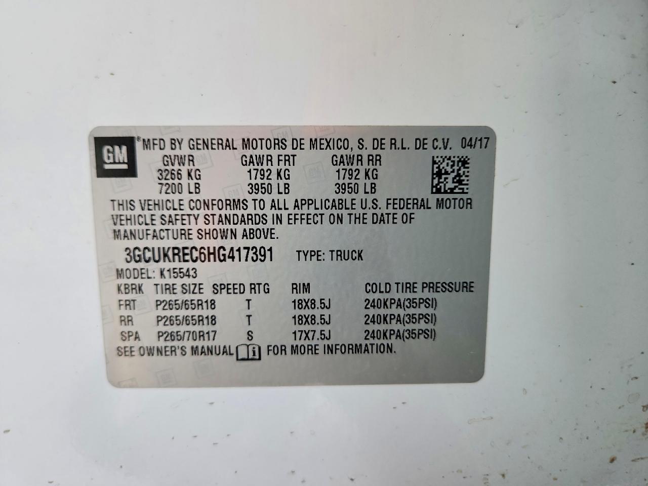 2017 CHEVROLET SILVERADO K1500 LT photo 12
