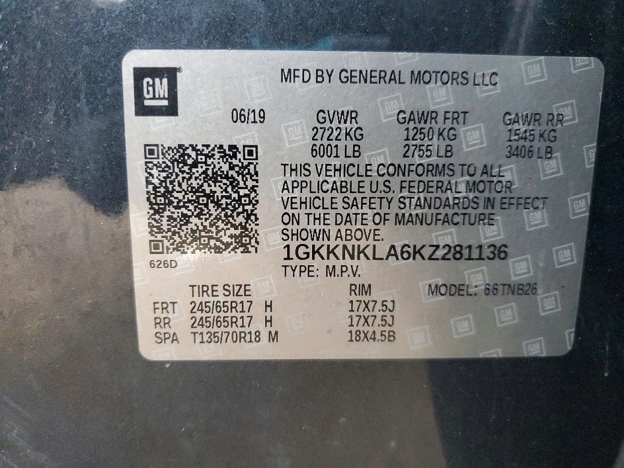 2019 GMC ACADIA SLE photo 13