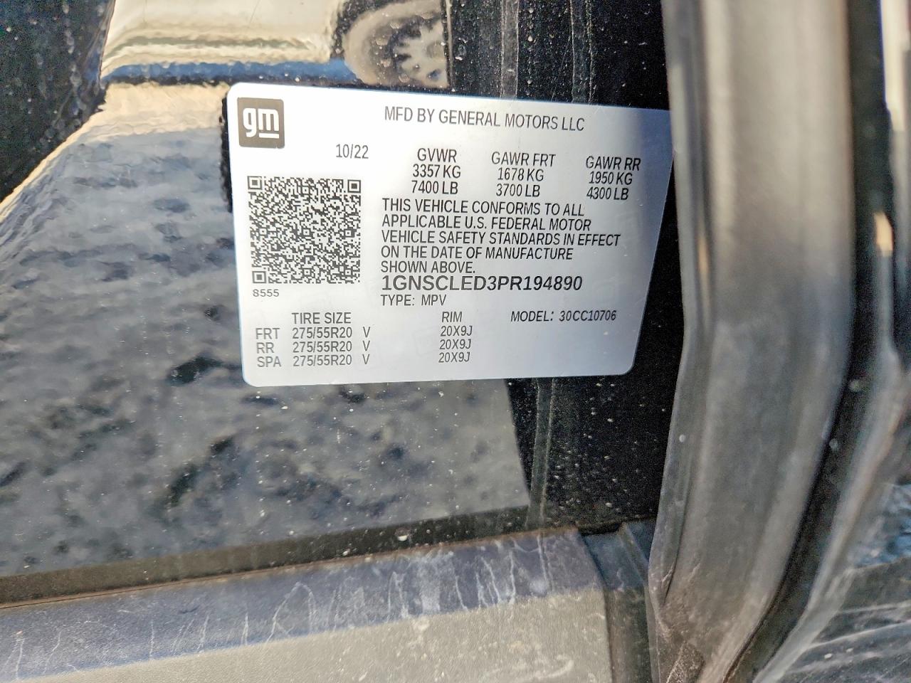 2023 CHEVROLET TAHOE C1500 photo 25