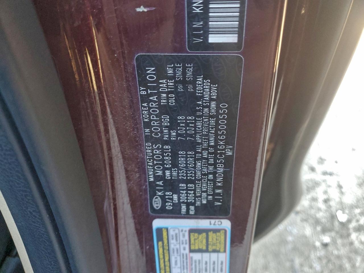2019 KIA SEDONA LX photo 13