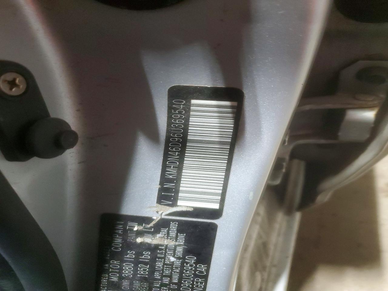 2006 HYUNDAI ELANTRA GLS photo 12