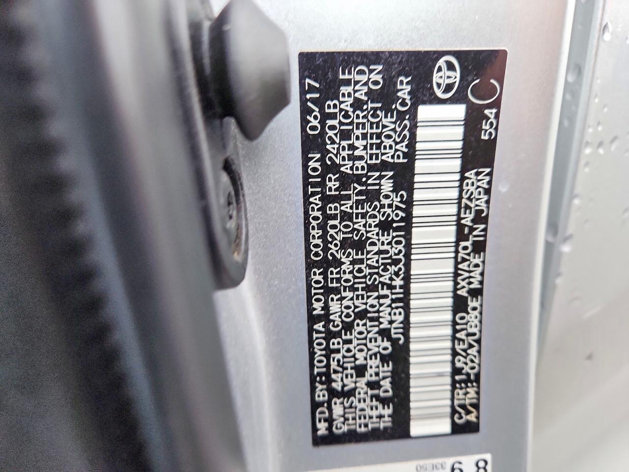 2018 TOYOTA CAMRY L photo 12