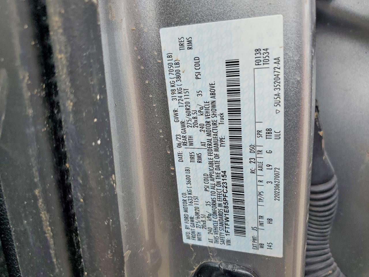 2023 FORD F150 SUPERCREW photo 12