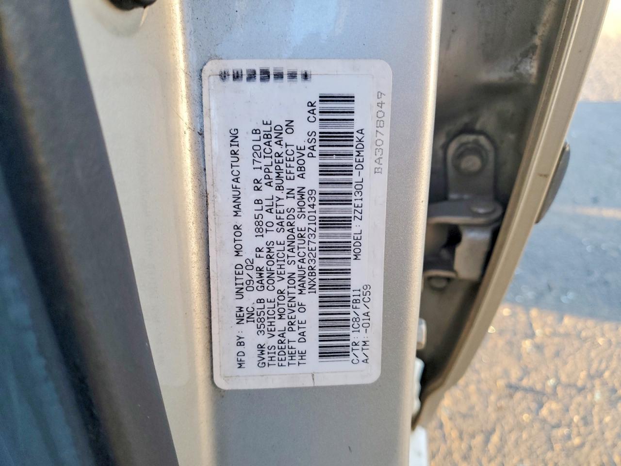 2003 TOYOTA COROLLA CE photo 13