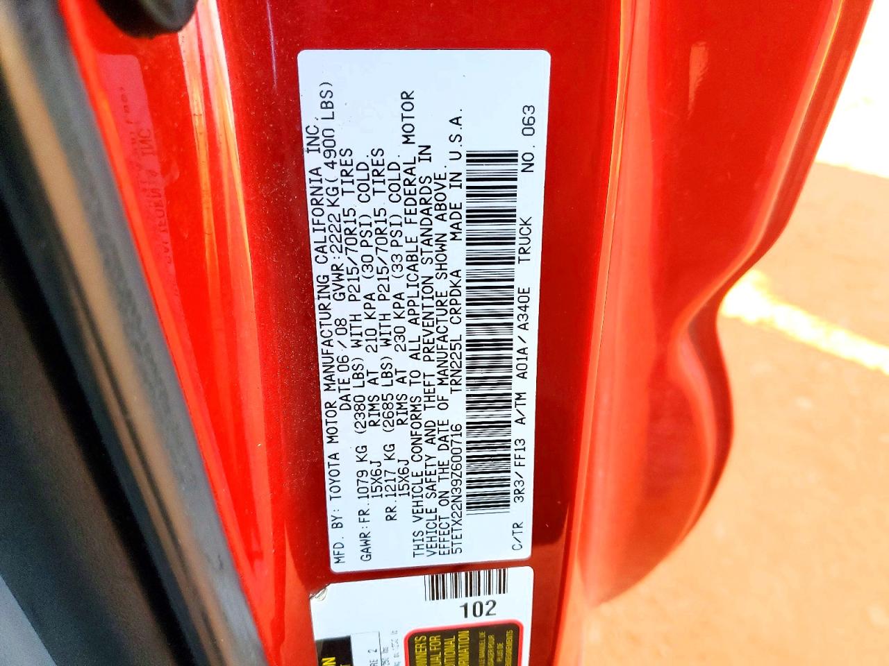 2009 TOYOTA TACOMA ACCESS CAB photo 12