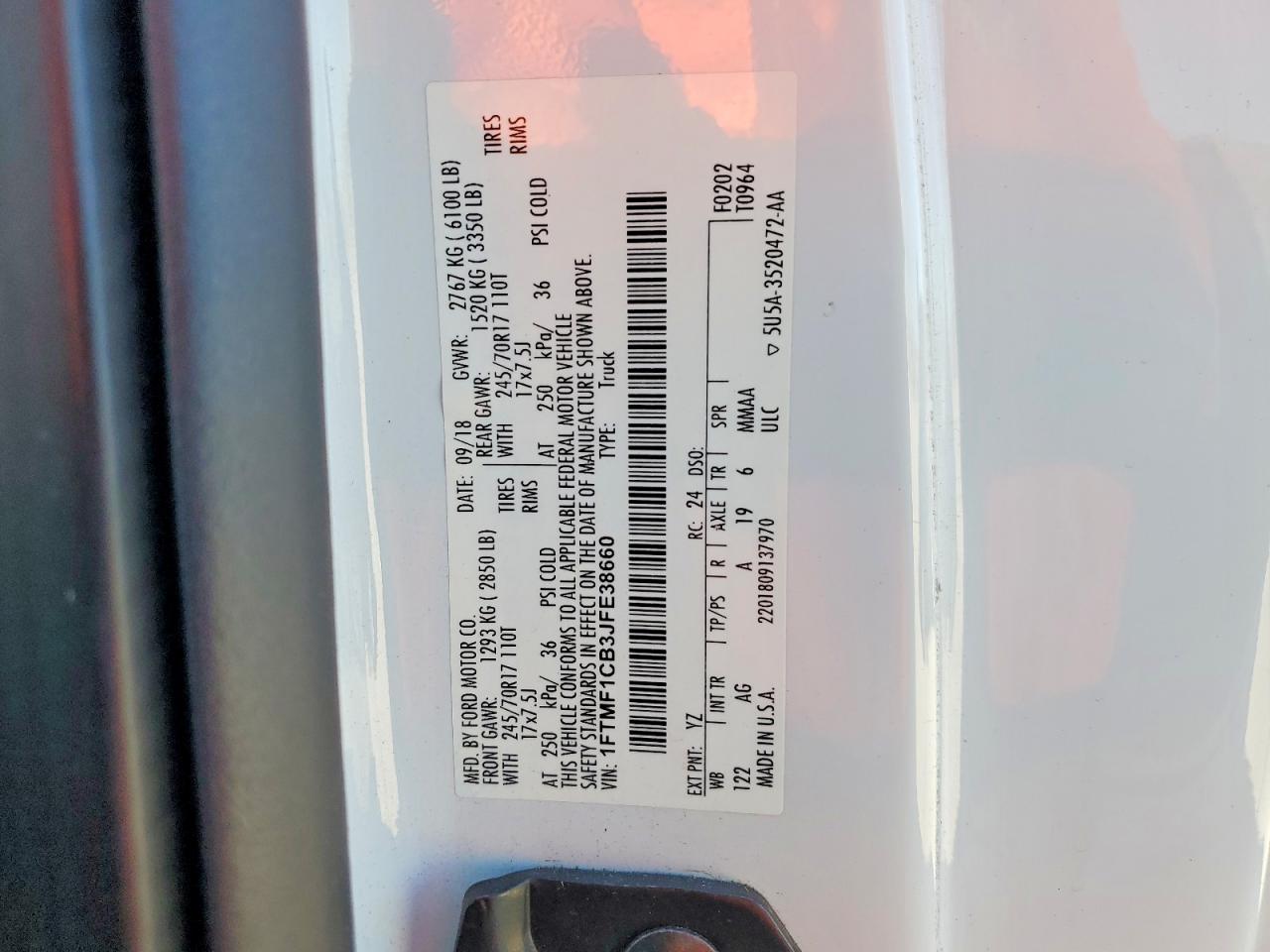2018 FORD F150 photo 13