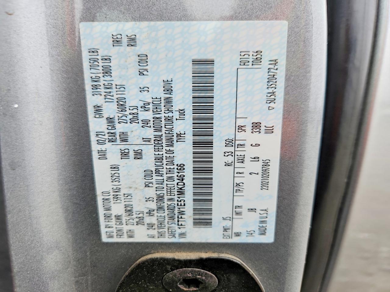 2021 FORD F150 SUPERCREW photo 12