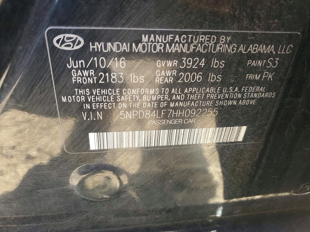 2017 HYUNDAI ELANTRA SE photo 12