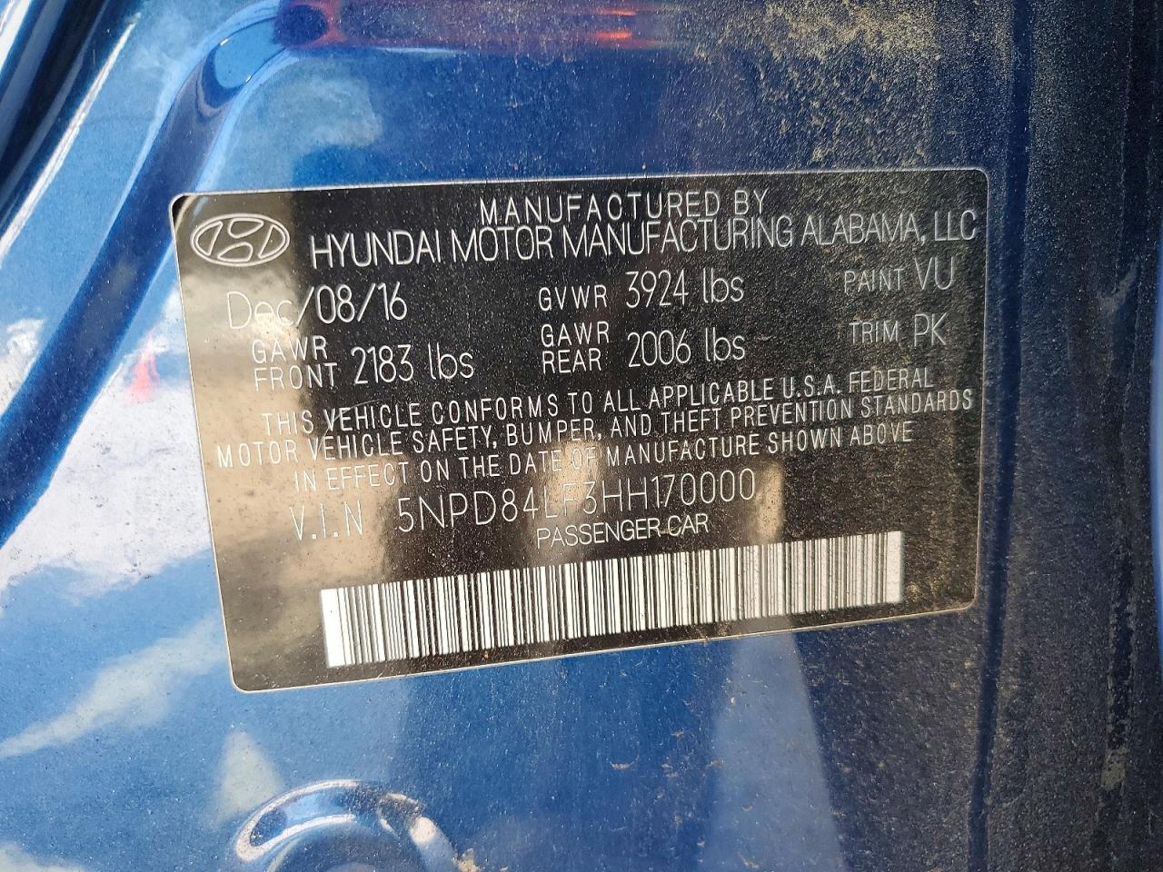 2017 HYUNDAI ELANTRA SE photo 12