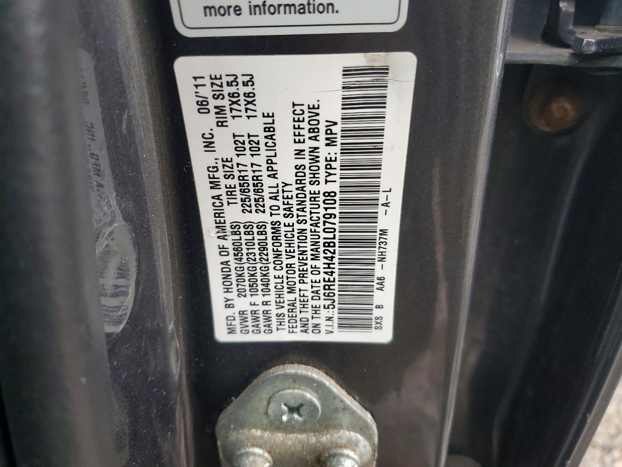 2011 HONDA CR-V SE photo 13