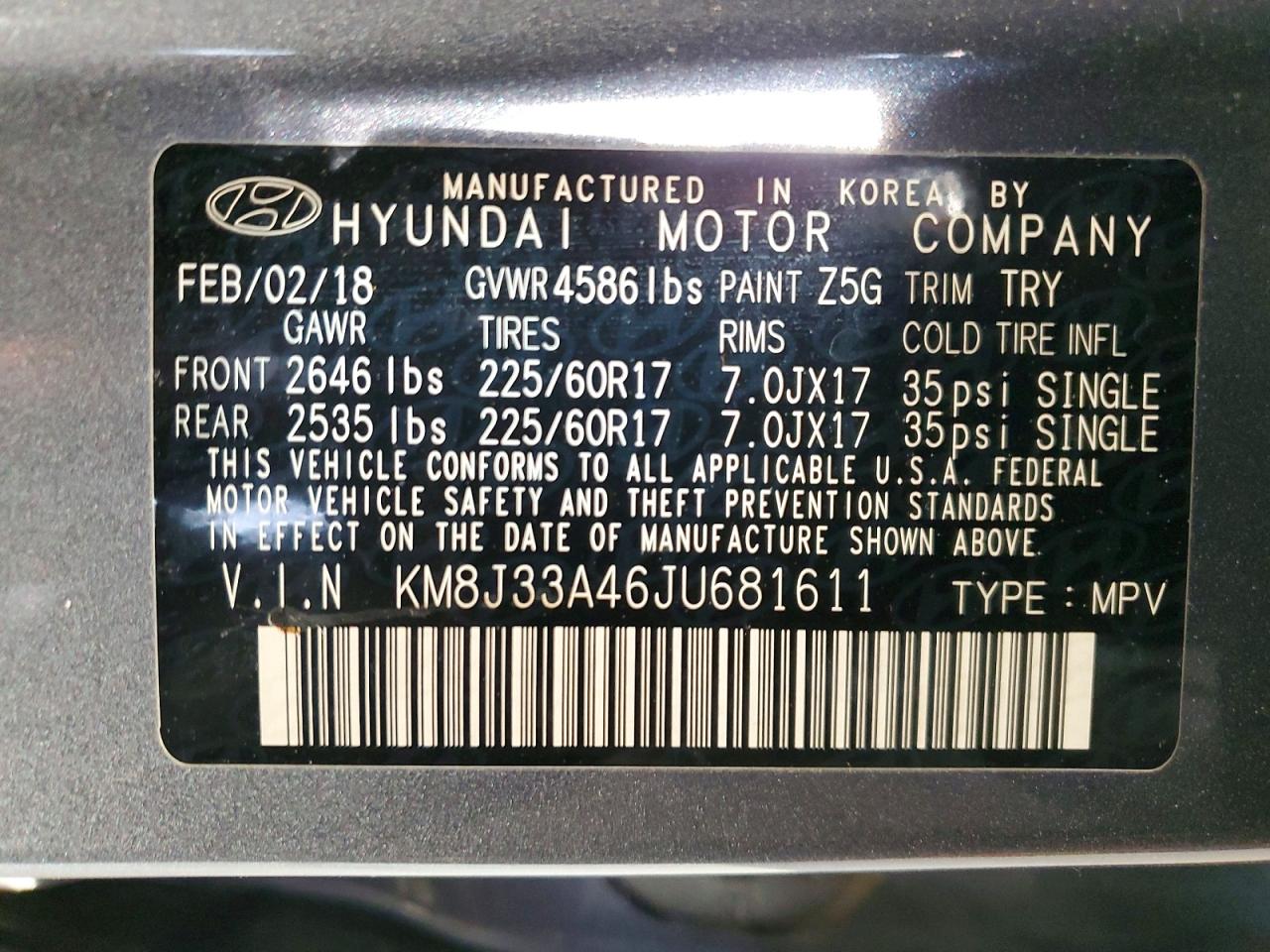 2018 HYUNDAI TUCSON SEL photo 13