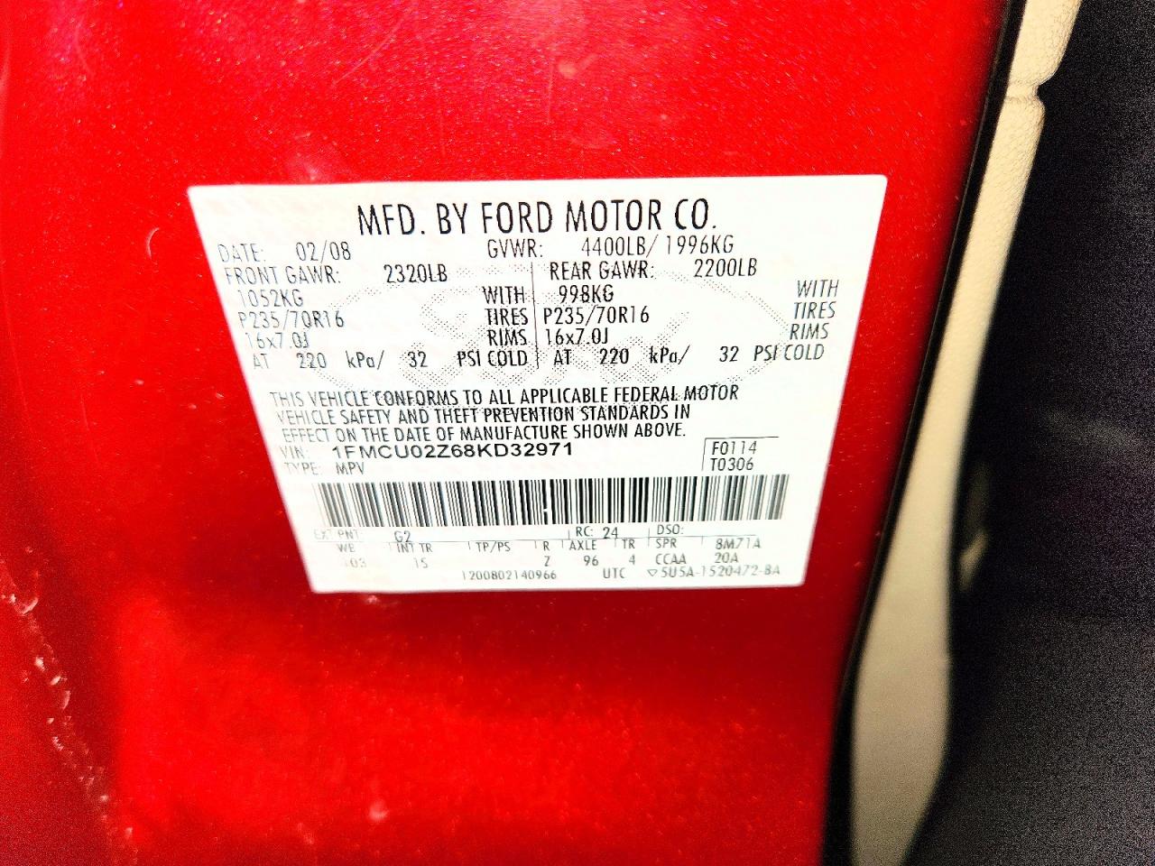 2008 FORD ESCAPE XLS photo 13