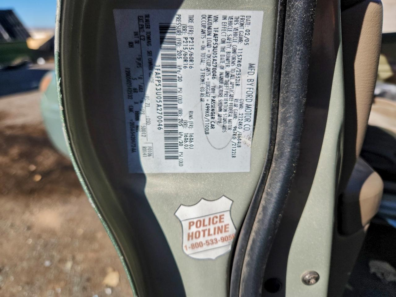 2005 FORD TAURUS SE photo 34