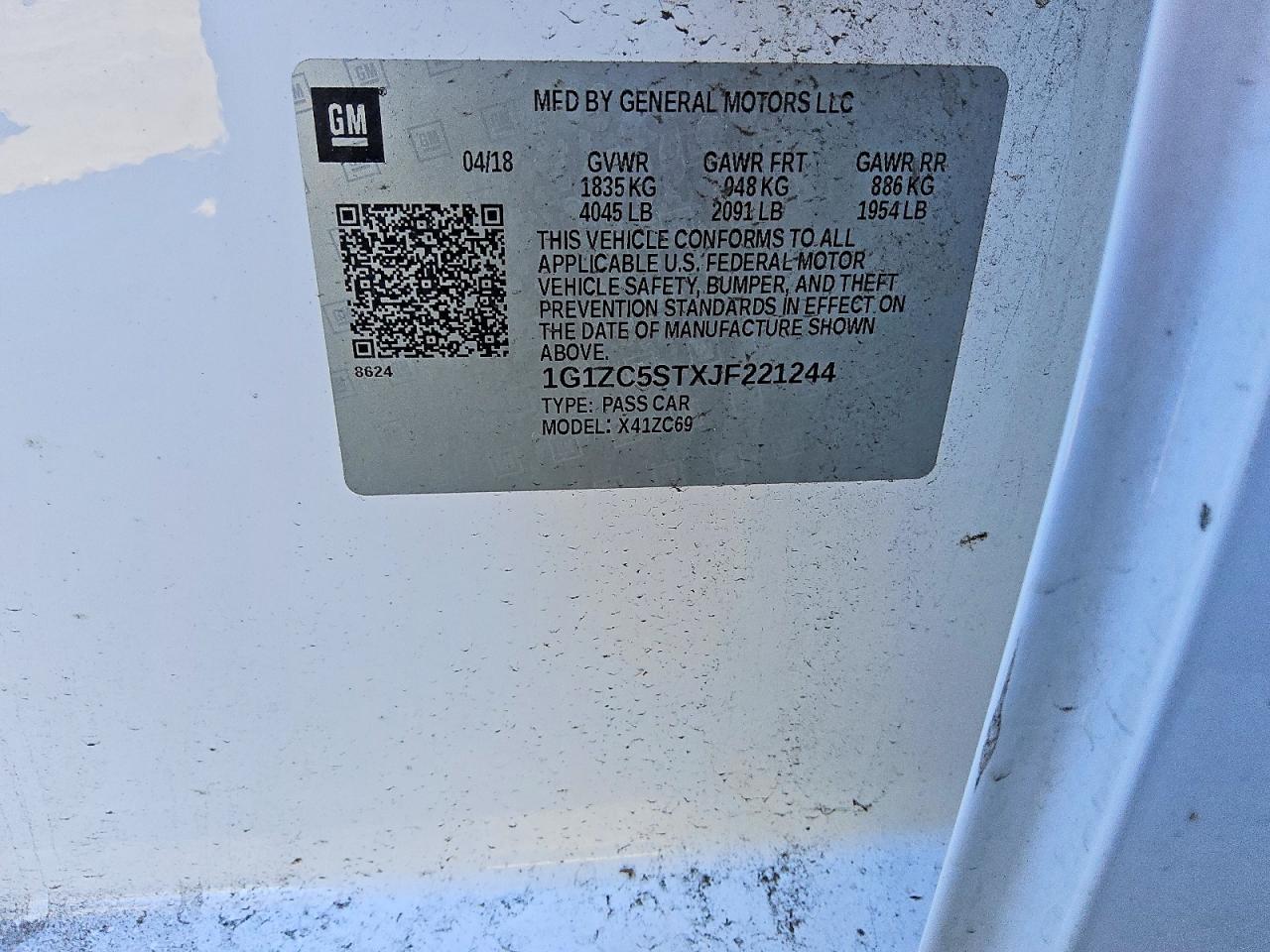 2018 CHEVROLET MALIBU LS photo 12