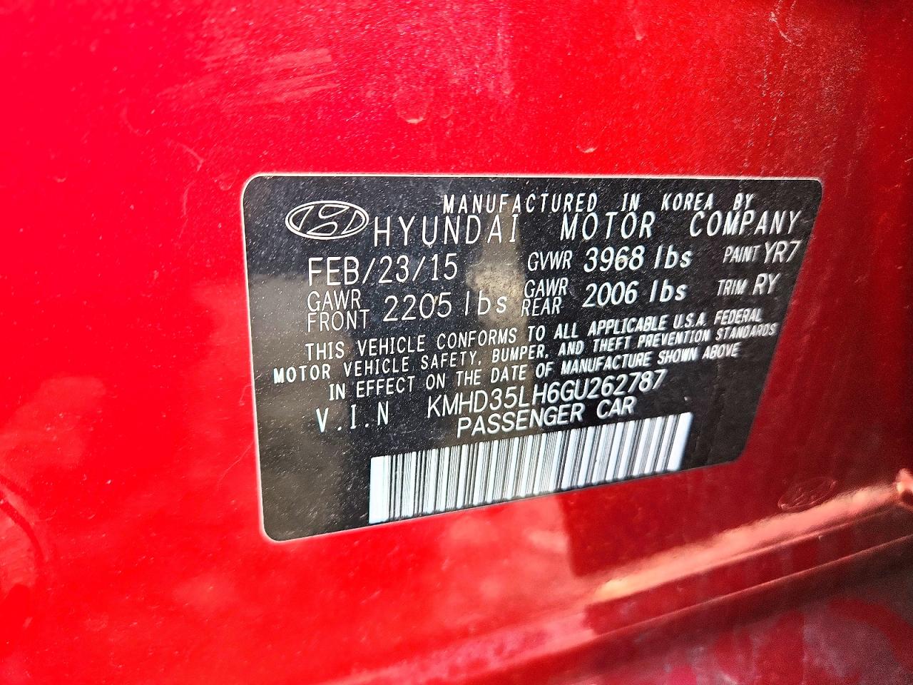 2016 HYUNDAI ELANTRA GT photo 23