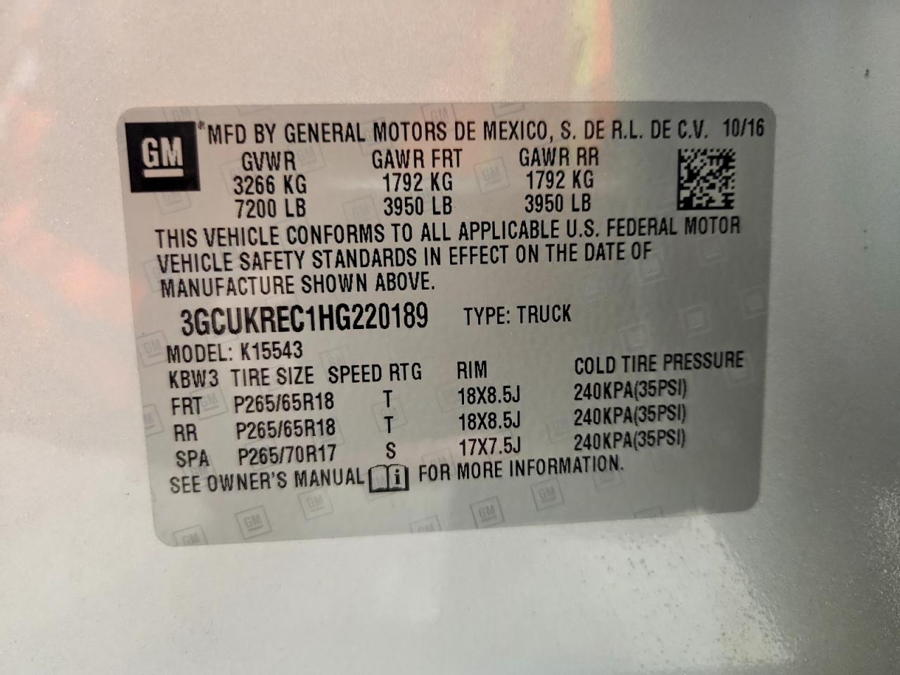 2017 CHEVROLET SILVERADO K1500 LT photo 12