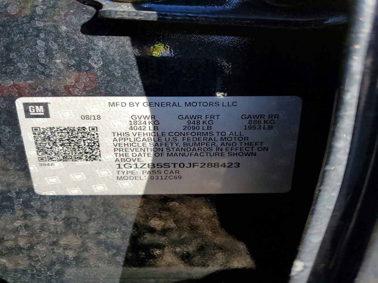 2018 CHEVROLET MALIBU LS photo 13