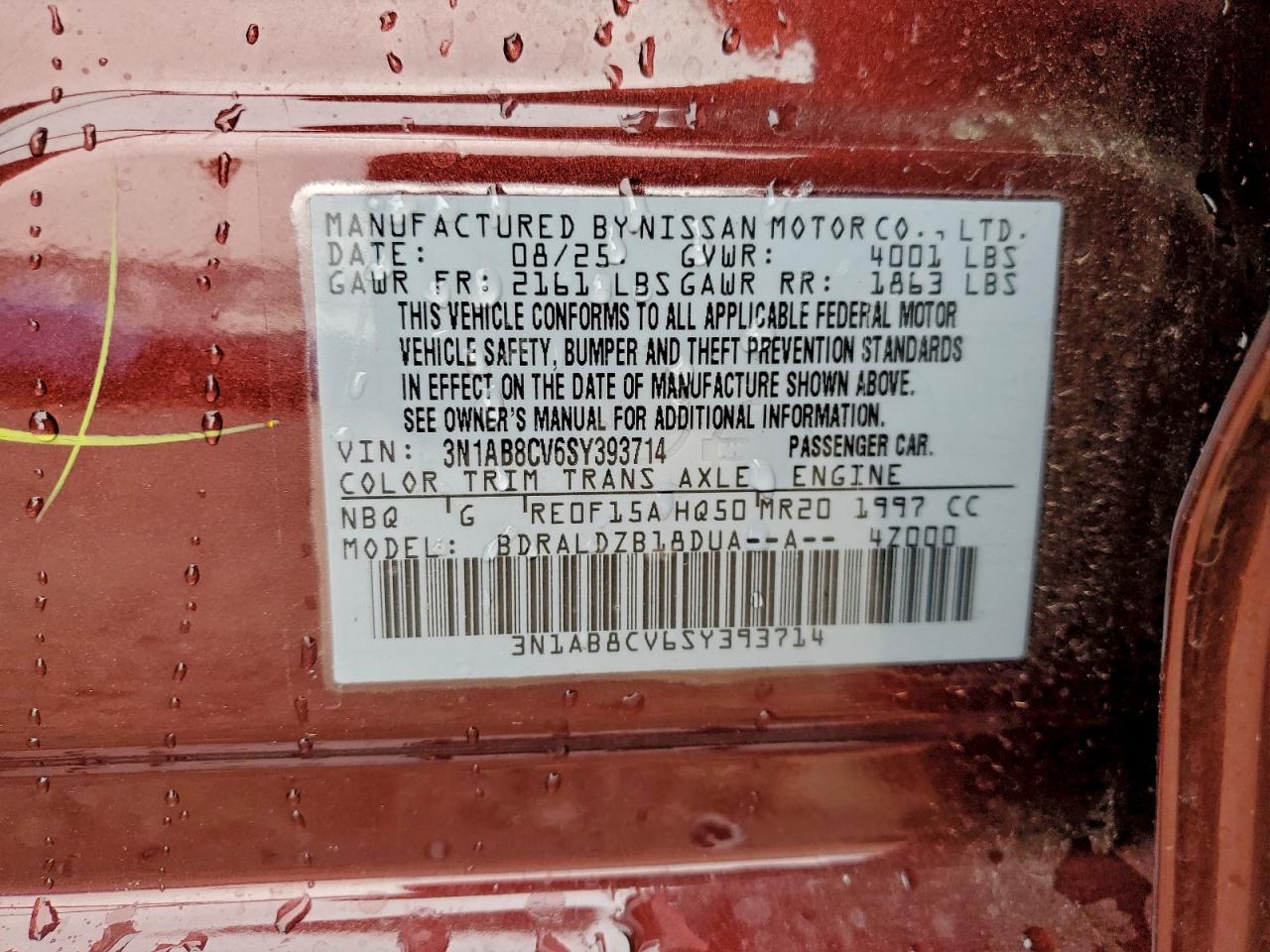 2025 NISSAN SENTRA SV photo 12