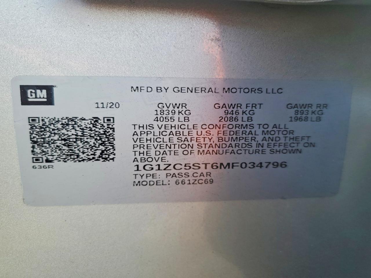 2021 CHEVROLET MALIBU LS photo 23