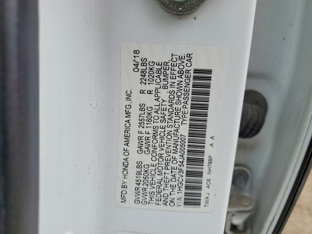 2018 HONDA ACCORD HYBRID EXL photo 12