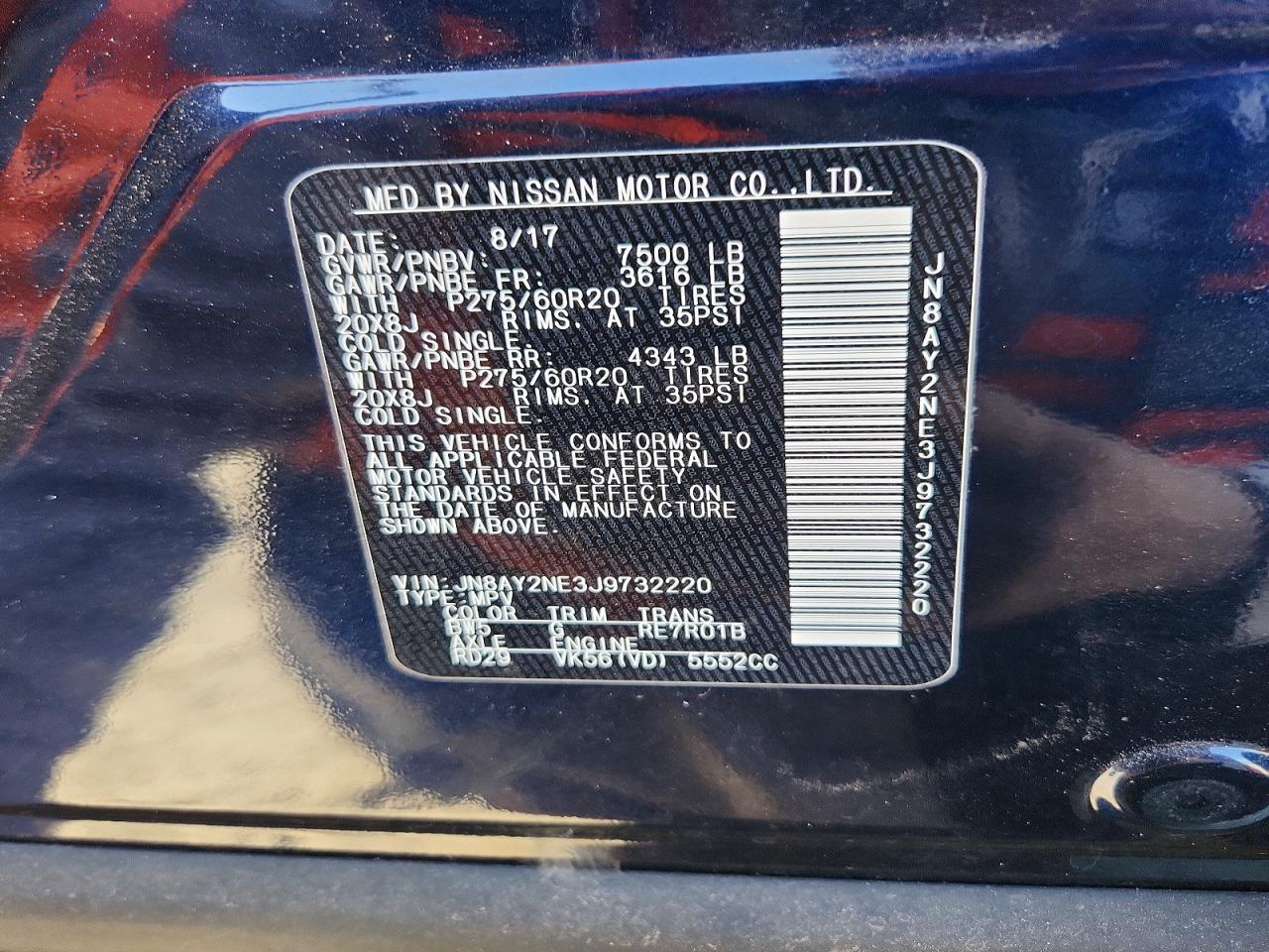 2018 NISSAN ARMADA PLATINUM photo 25