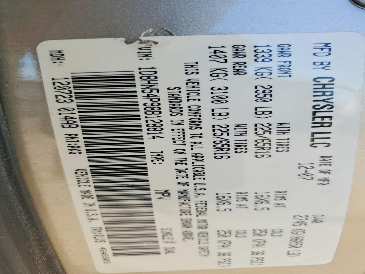 2008 DODGE GRAND CARAVAN SXT photo 14